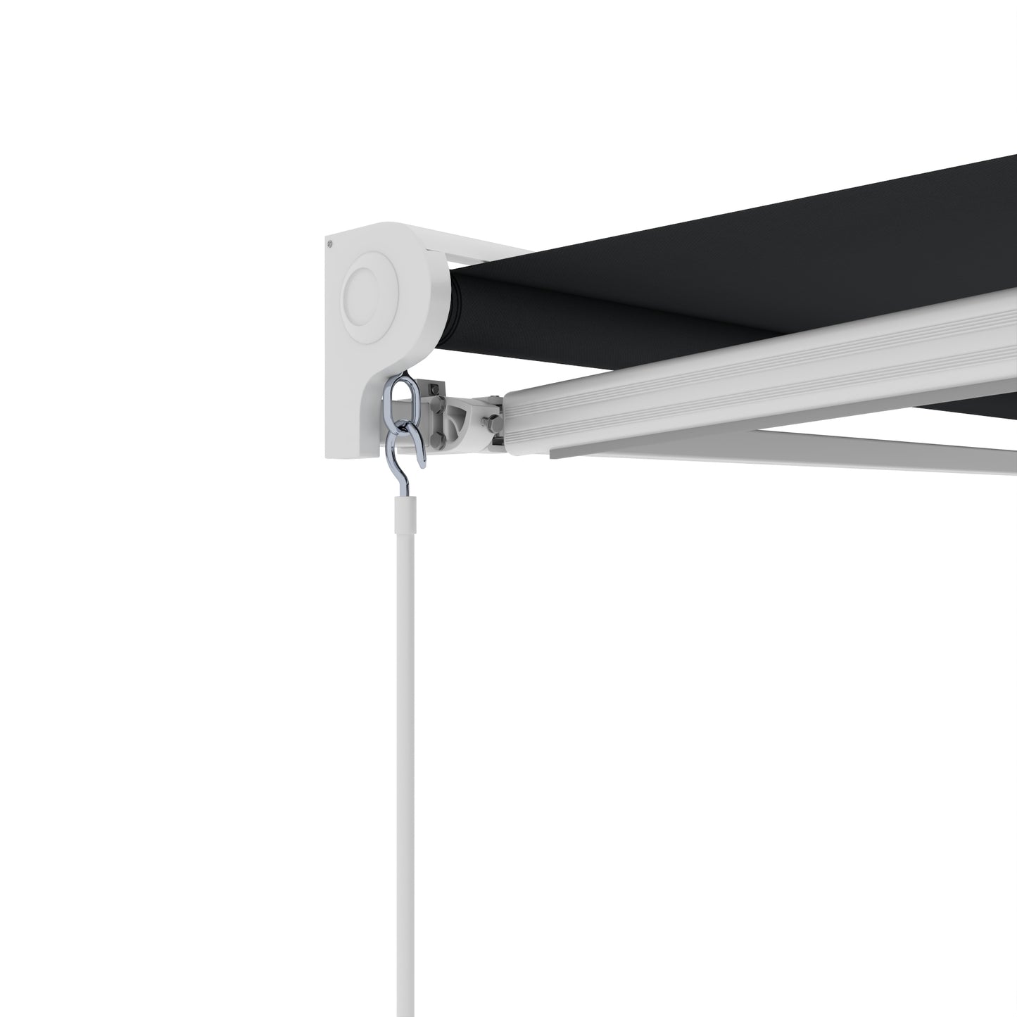 Outsunny Toldo Eléctrico Retráctil Y Manual 2,5x2 M Con Mando A Distancia Gris_3