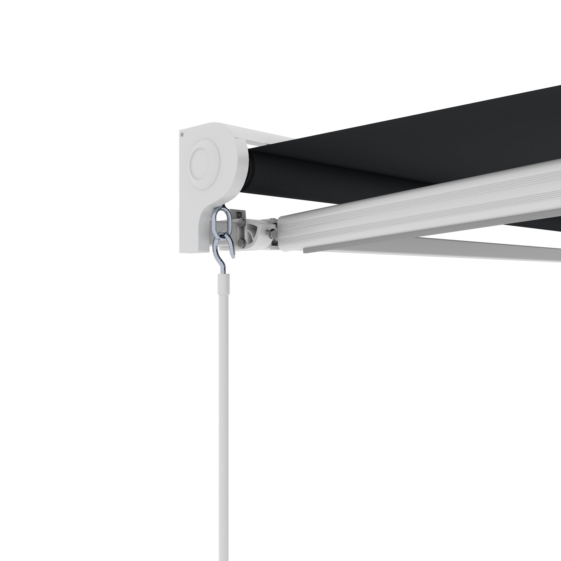 Outsunny Toldo Eléctrico Retráctil Y Manual 2,5x2 M Con Mando A Distancia Gris_3