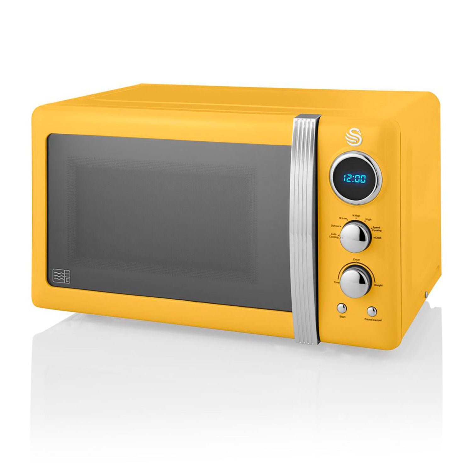 Swan Retro Set Desayuno Hervidor Agua 1,8l,tostadora 2 Rebanadas,microondas Digital 20l,vintage,strp2070yelneu,amarillo_4