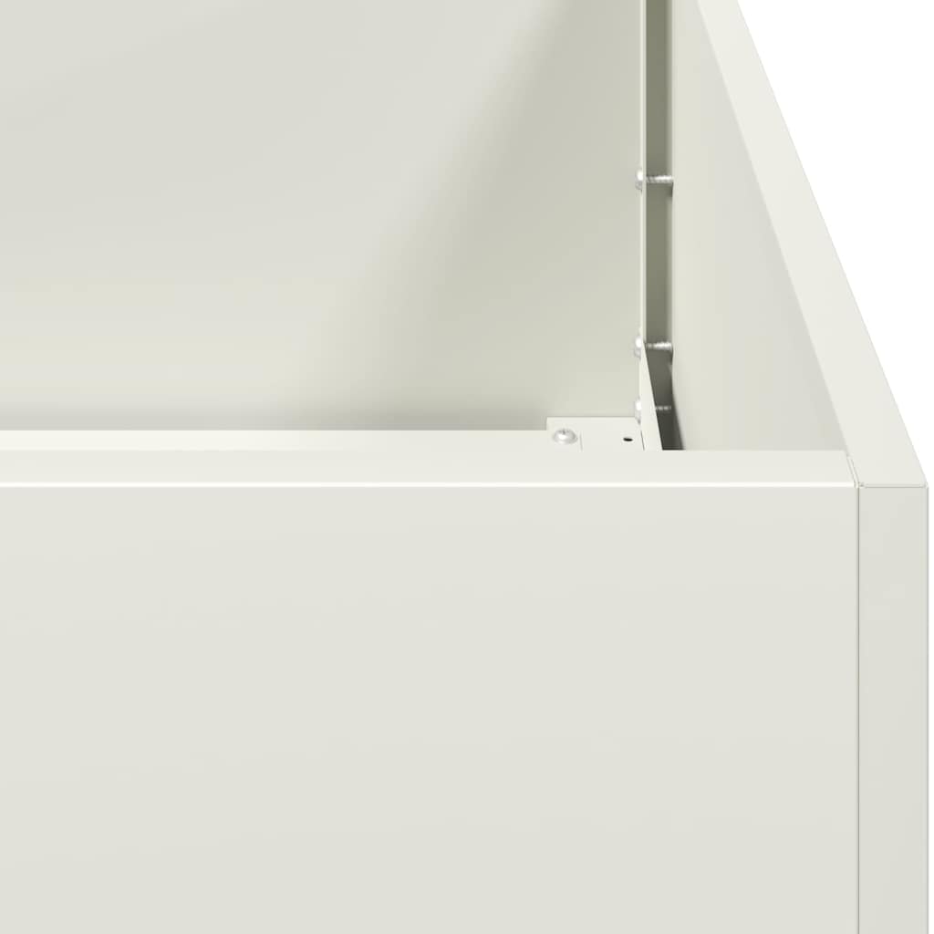 Jardinera De Acero Laminado En Frío Blanco 120x40x40 Cm_5