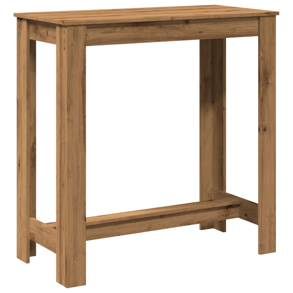 Mesa Alta Bar Madera Ingeniería Roble Artisian 102x50x103,5 Cm_0