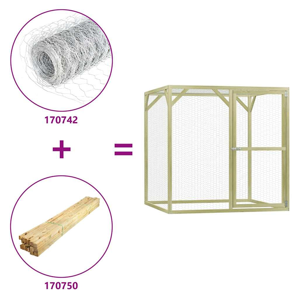 Vidaxl Jaula Gallinero Madera Impregnada De Pino 1,5x1,5x1,5 M_4