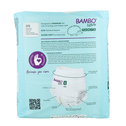 Pack ahorro Pañal Pants T4 (7-12Kg) Bambo 80 uds