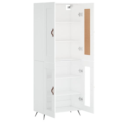 Aparador Alto Madera Contrachapada Blanco 69,5x34x180 Cm_3
