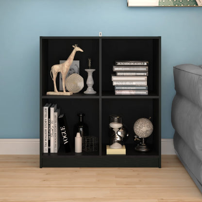 Aparador Madera Maciza De Pino Negro 70x33x76 Cm / Vetonek_3