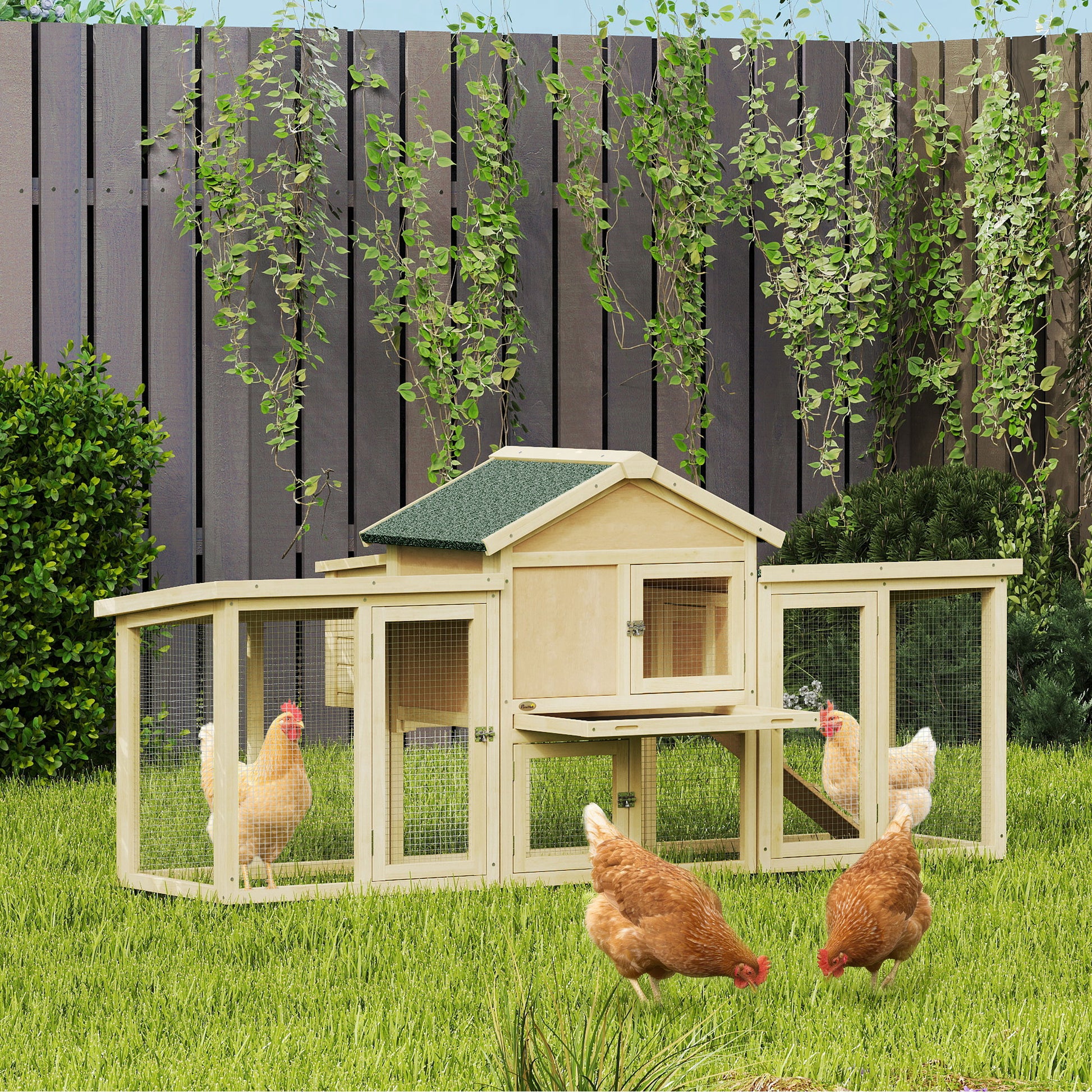 Pawhut Gallinero Para Exterior Grande De Madera_1