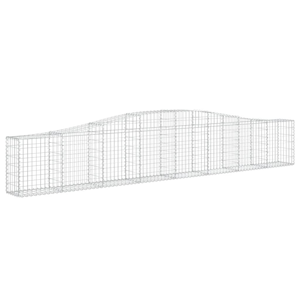 Cestas De Gaviones 15 Uds Forma De Arco Hierro 400x30x60/80 Cm_2