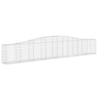 Cestas De Gaviones 15 Uds Forma De Arco Hierro 400x30x60/80 Cm_2