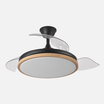Ventilador Dc Evros 72w 6120lm Negro/haya 107d 3asp.desplegables 3000-4000-6000k Remoto+temp+memoria_3