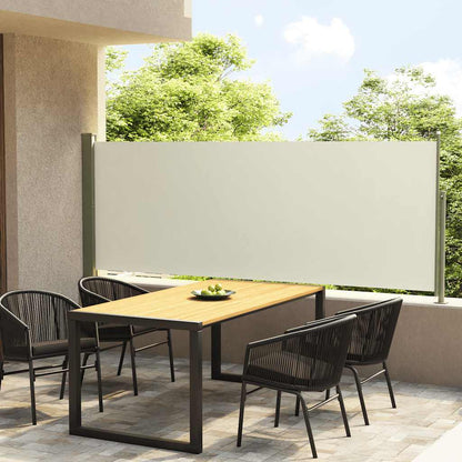 Vidaxl Toldo Lateral Retráctil De Jardín Crema 117x300 Cm_1
