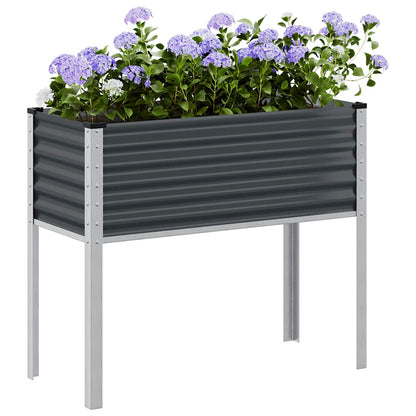 Jardinera De Acero Antracita 100x45x90 Cm_1