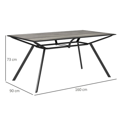 Outsunny Mesa De Jardín Exterior Con Encimera Imitación Madera Carga 70 Kg Gris_2