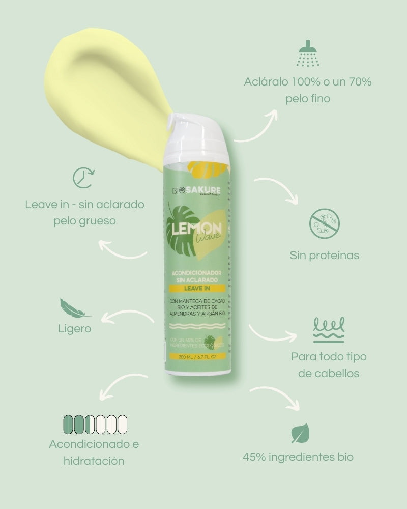 Acondicionador Sin Aclarado Lemon Wave Leave In 200 Ml Bio Sakure_1