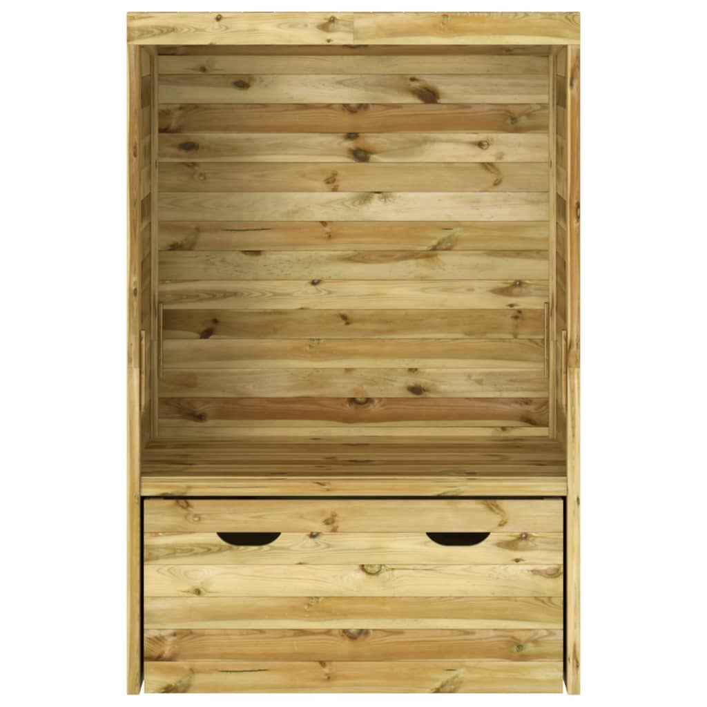 Silla De Jardín Strandkorb Con Cajón Pino Macizo 112x60x168 Cm_2