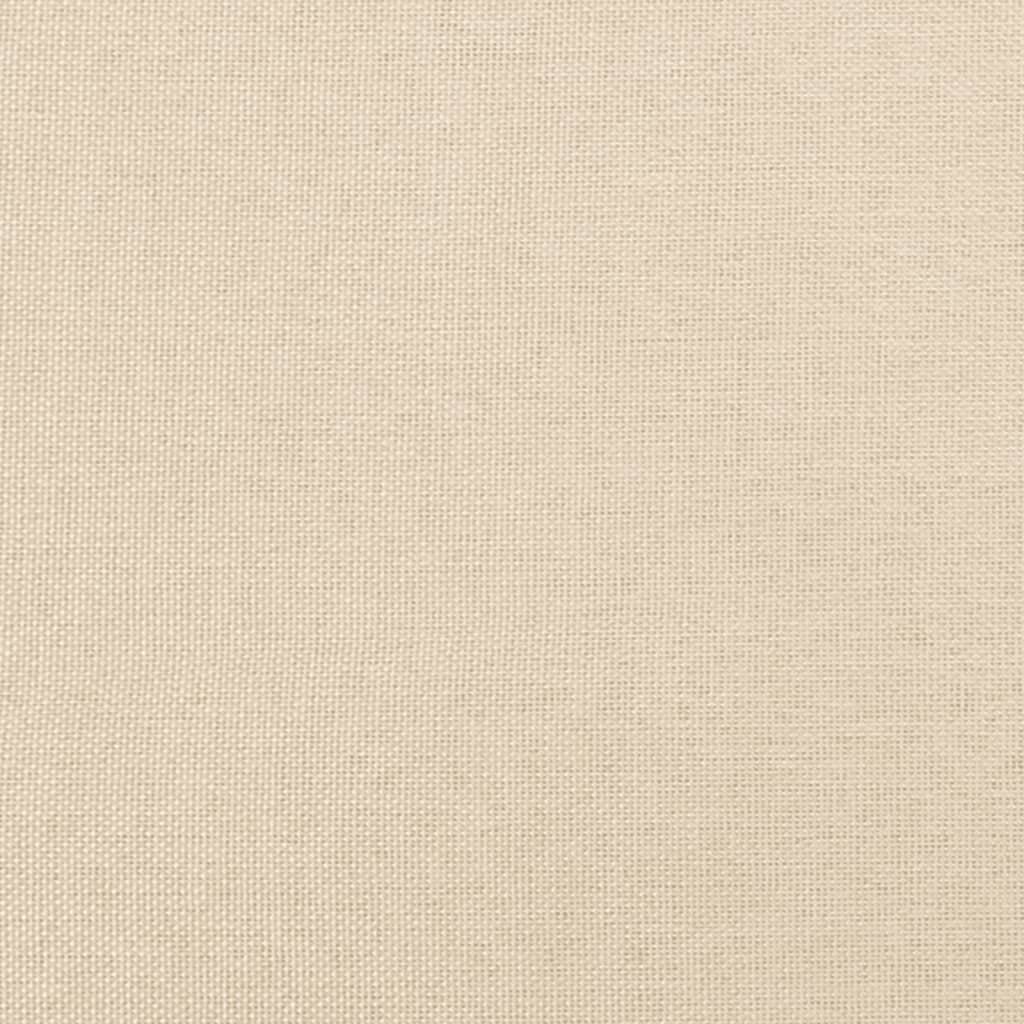 Estructura De Cama Con Cabecero De Tela Color Crema 140x190 Cm / Vetonek_2