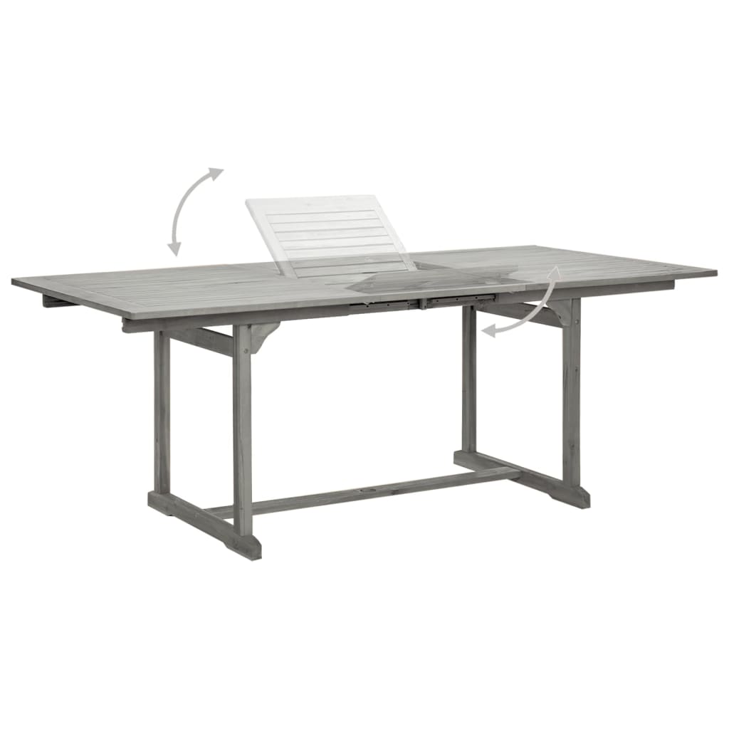 Juego De Comedor Para Jardín 7 Piezas Madera Maciza De Acacia / Vetonek_4