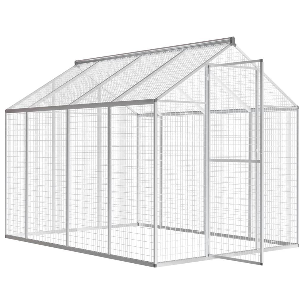 Vidaxl Pajarera Exterior De Aluminio 178x242x192 Cm_3