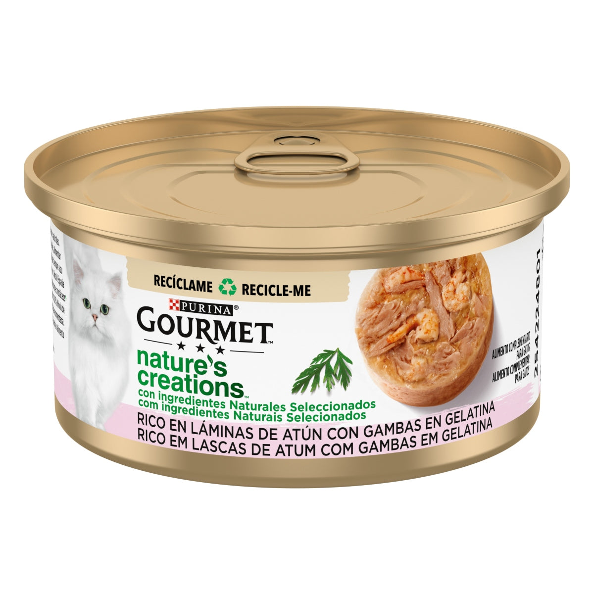 GOURMET Nature's Creations Rico en Láminas de Atún con Gambas en Gelatina 70 g