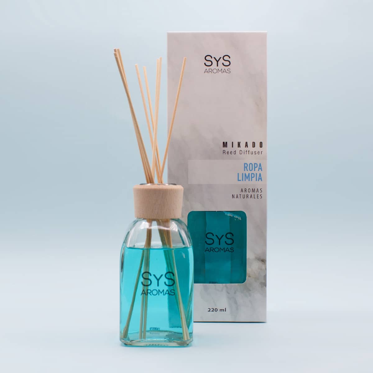 Ambientador Mikado Ropa Limpia Mármol SYS Aromas 220 ml | Aroma Fresco y Limpio | Relajante_1