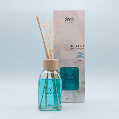 Ambientador Mikado Ropa Limpia Mármol SYS Aromas 220 ml | Aroma Fresco y Limpio | Relajante_1