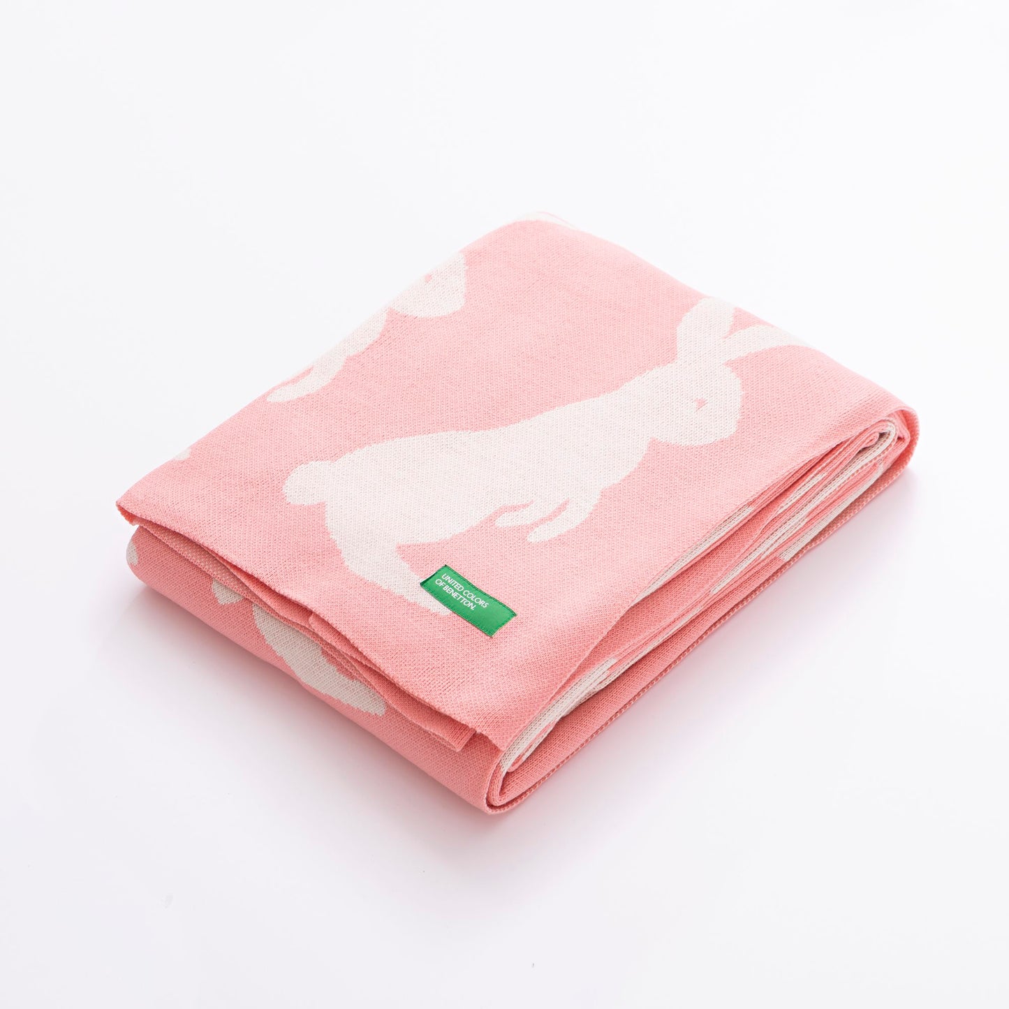 Manta 100% Acrilico 1000gr Conejo Rosa Benetton_1