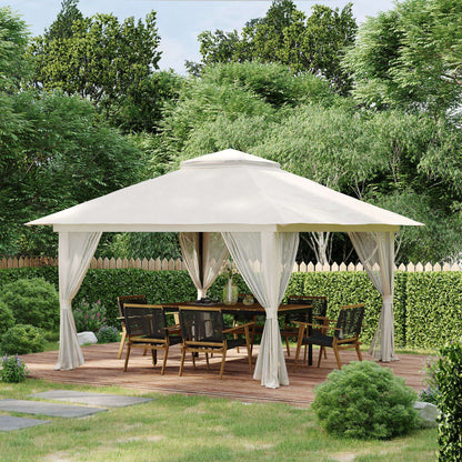 Outsunny Carpa Plegable Pop-up 4x4x2,8 M Altura Ajustable Protección Uv50+_1