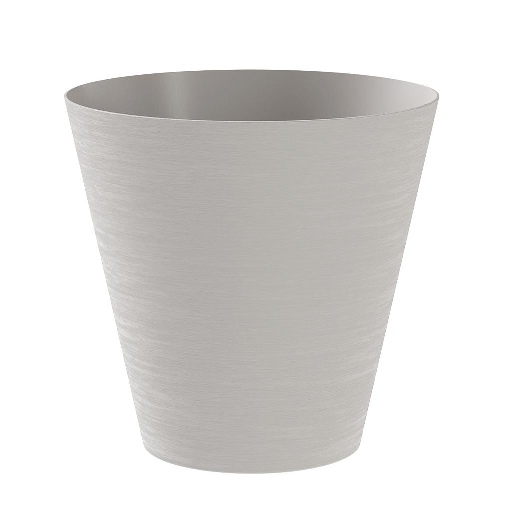 Teraplast Macetero De Plástico Reciclado Hoop Blanco 30cm_0