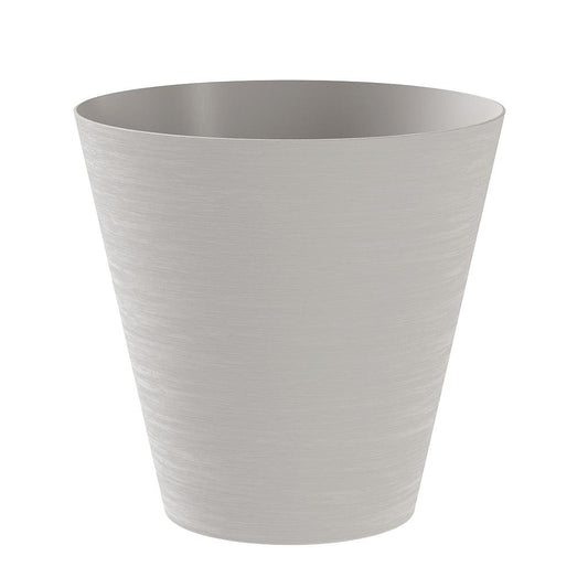 Teraplast Macetero De Plástico Reciclado Hoop Blanco 16cm_0
