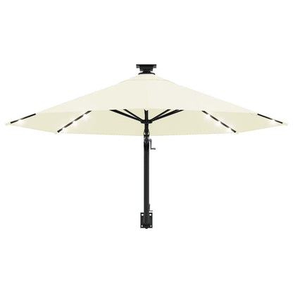 Vidaxl Sombrilla De Jardín De Pared Con Luces Led Arena 300 Cm_3