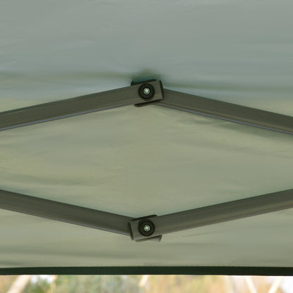 Cenador Plegable Outsunny Verde 300x300x250 Cm Acero Tela Oxford_4