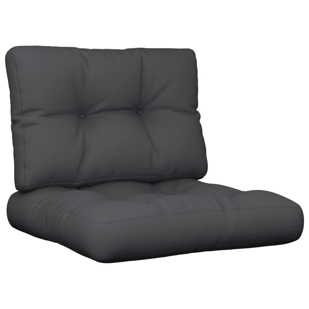 Vidaxl Cojines Para Palets 2 Unidades Tela Negro_0