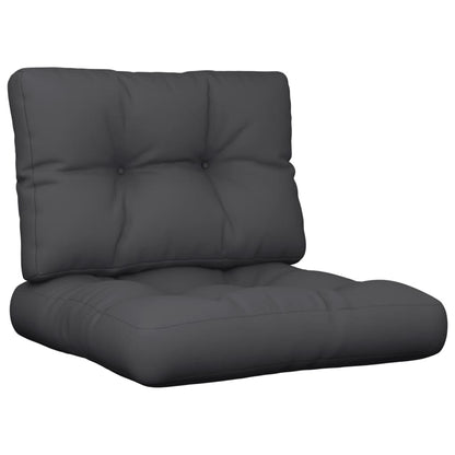 Vidaxl Cojines Para Palets 2 Unidades Tela Negro_0