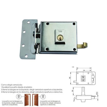 Cerradura Yale    6-10-hn/ Izquierda