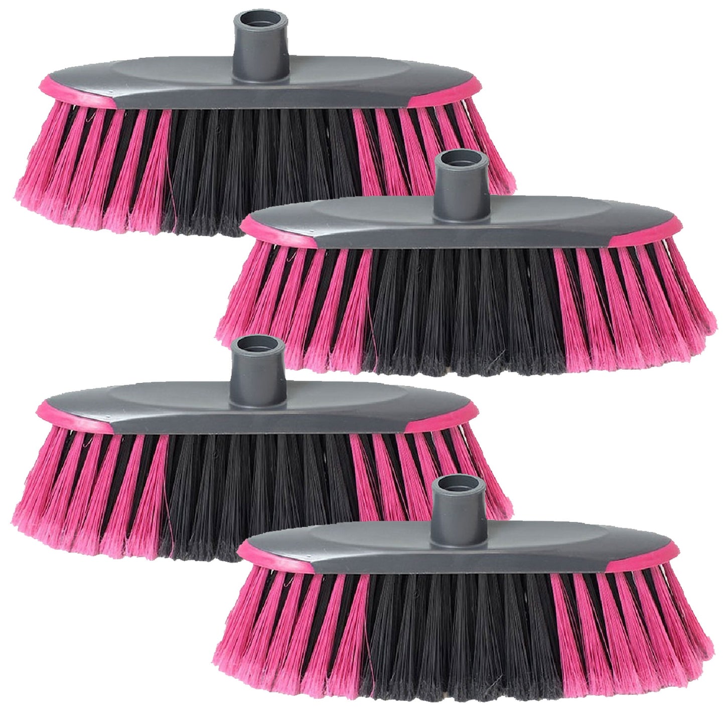 4x Escoba Antichoque Gris/frambuesa