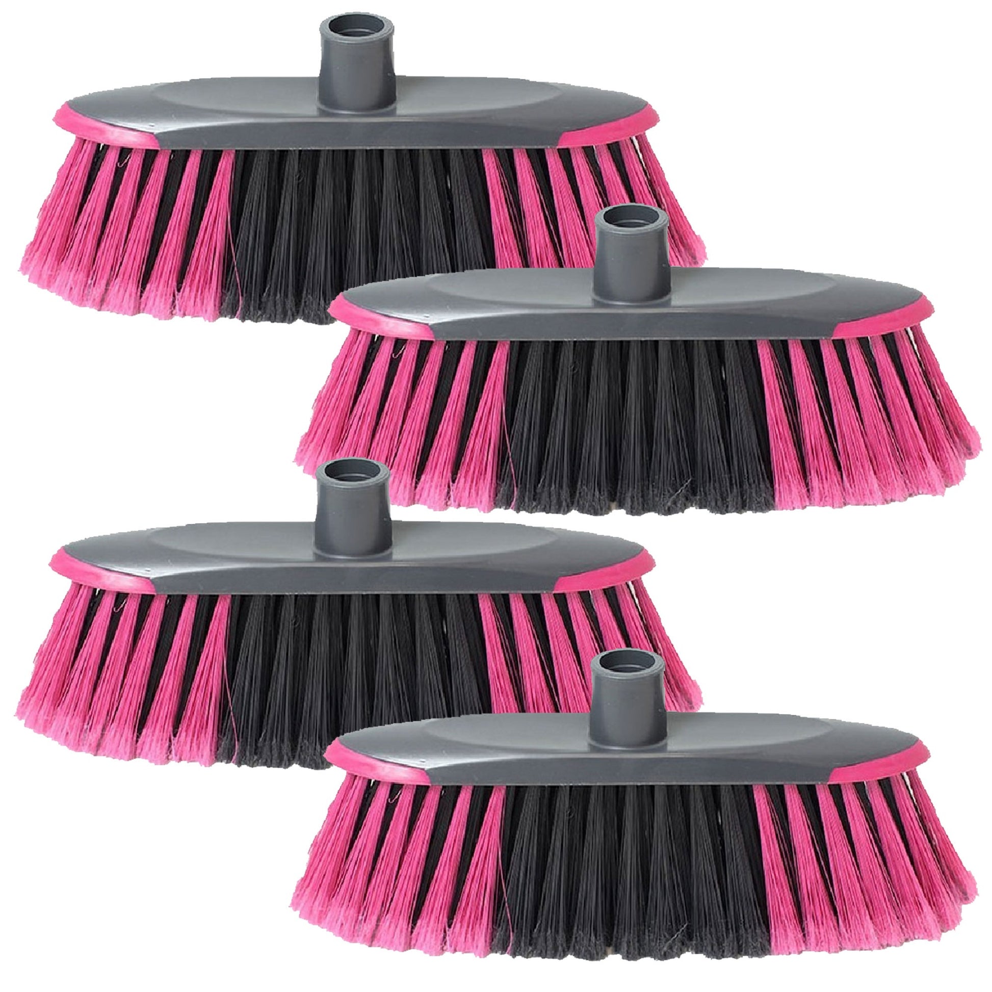 4x Escoba Antichoque Gris/frambuesa