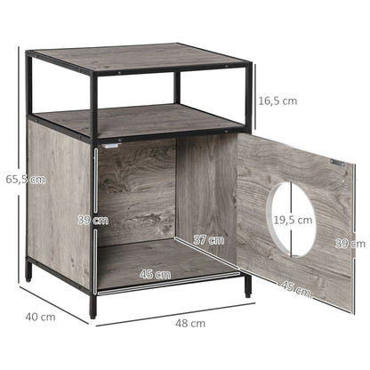 Pawhut Casa Para Gatos De Madera Mesa Auxiliar Con 2 Estantes Y Cojín Extraíble_2
