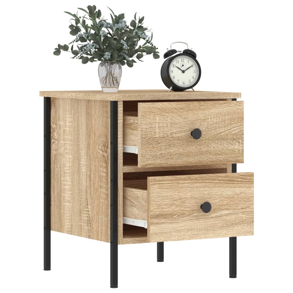 Mesitas Noche 2 Uds Madera Ingeniería Roble Sonoma 40x42x50 Cm_2