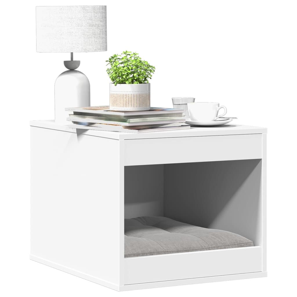 Vidaxl Mueble Arenero Para Gatos Madera Ingeniería Blanco 47x59x42 Cm_1