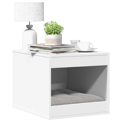 Vidaxl Mueble Arenero Para Gatos Madera Ingeniería Blanco 47x59x42 Cm_1