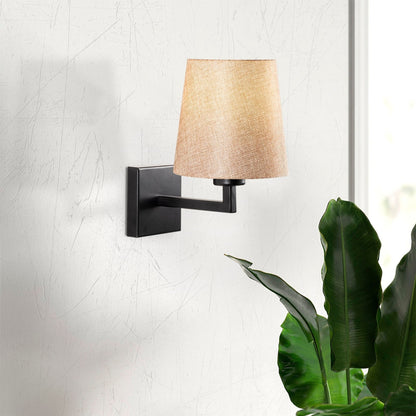 Aplique De Pared, Hierro , Negro crema, 18x24x30, Casquillo E 27 Max 40 W_5