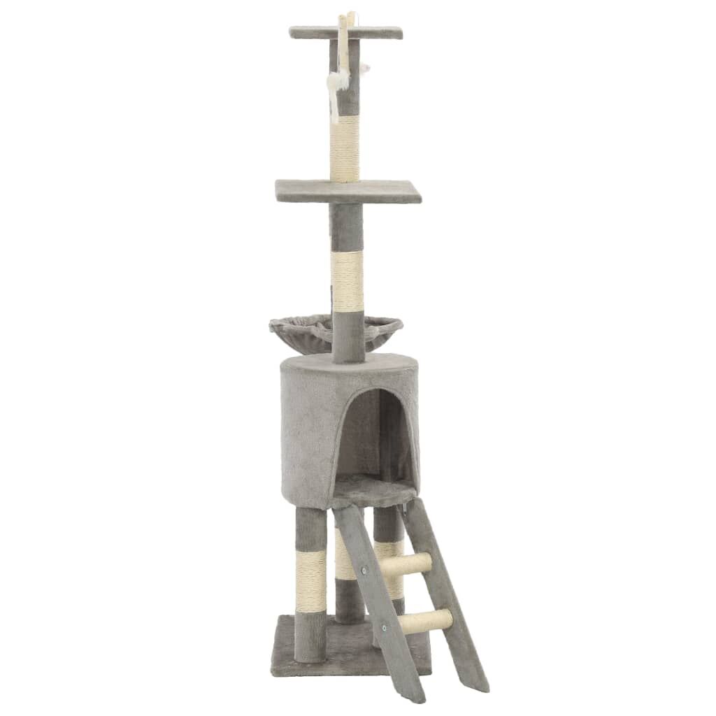 Vidaxl Rascador Para Gatos Con Poste De Sisal 138 Cm Gris_3