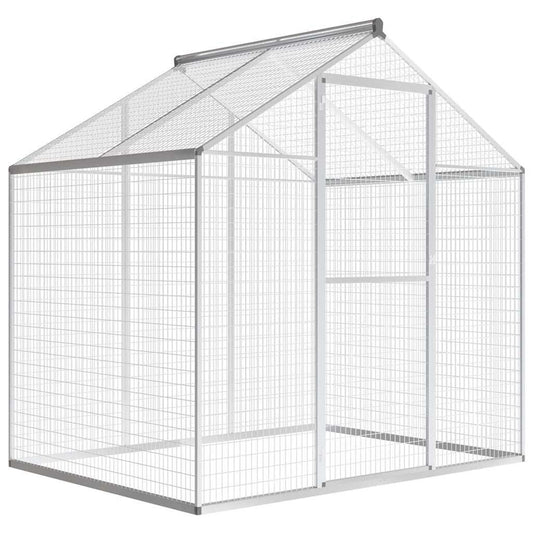 Vidaxl Pajarera De Exterior De Aluminio 178x122x194 Cm_0