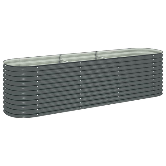 Arriate De Acero Galvanizado Gris 320x80x81 Cm_0