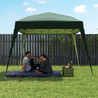 Outsunny Toldo De Recambio Para Carpa Plegable 2,4x2,4m Protección Upf 50+ Verde_1