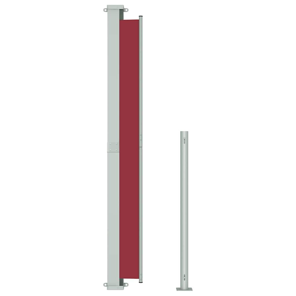 Vidaxl Toldo Lateral Retráctil De Jardín Rojo 180x300 Cm_4