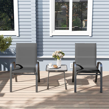 Outsunny Conjunto De Muebles De Jardín Con 2 Sillones Apilables Y Mesa De Centro_4