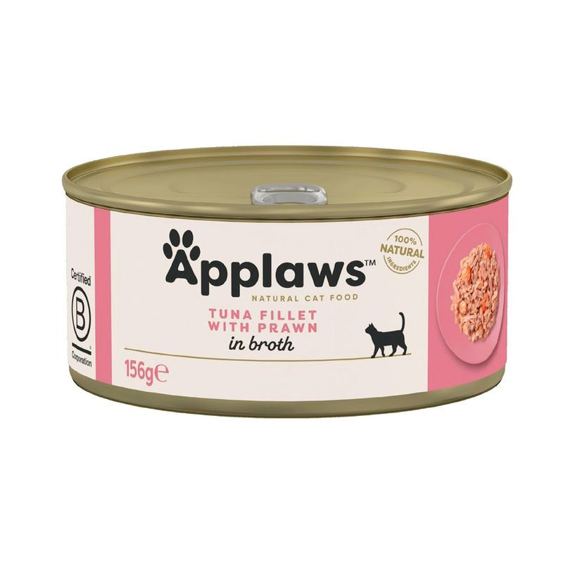 Comida húmeda para gatos Lata Atún y gambas Applaws 156 g