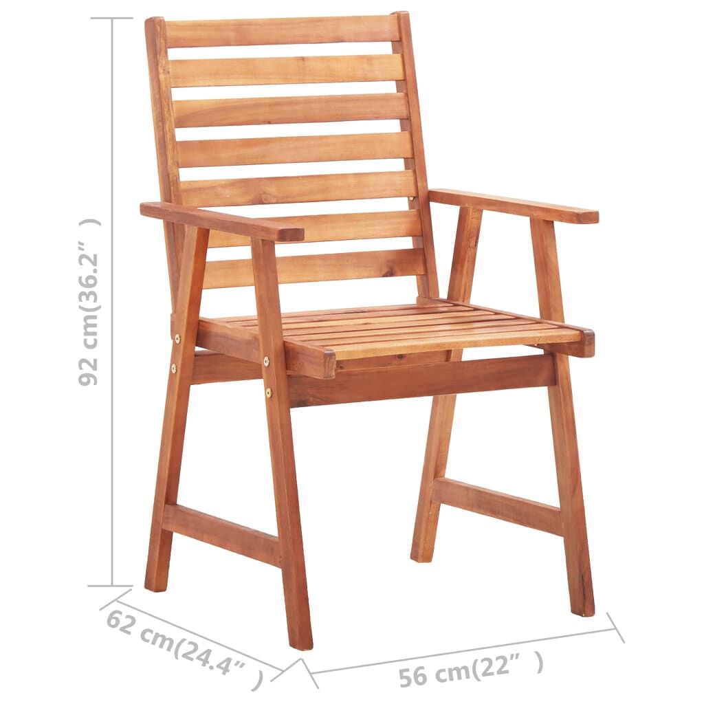 Vidaxl Sillas De Comedor De Jardín 4 Unidades Madera Maciza De Acacia_2