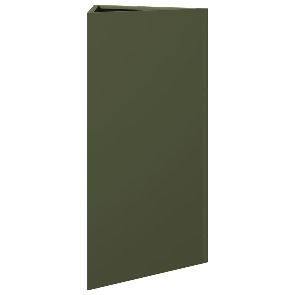 Jardinera Triangular Acero Verde Oliva 40x34,5x75 Cm_3