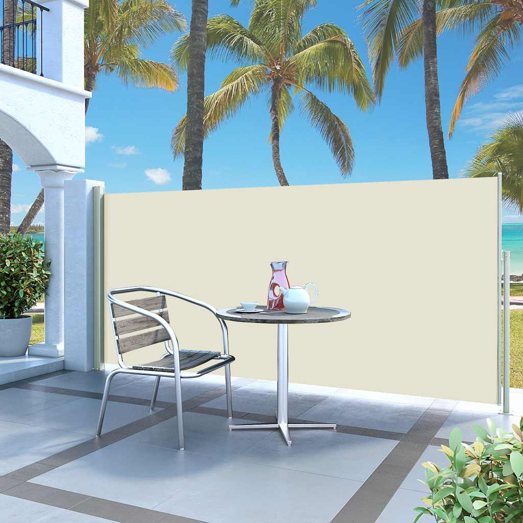 Vidaxl Toldo Lateral Retráctil 120x300 Cm Crema_1